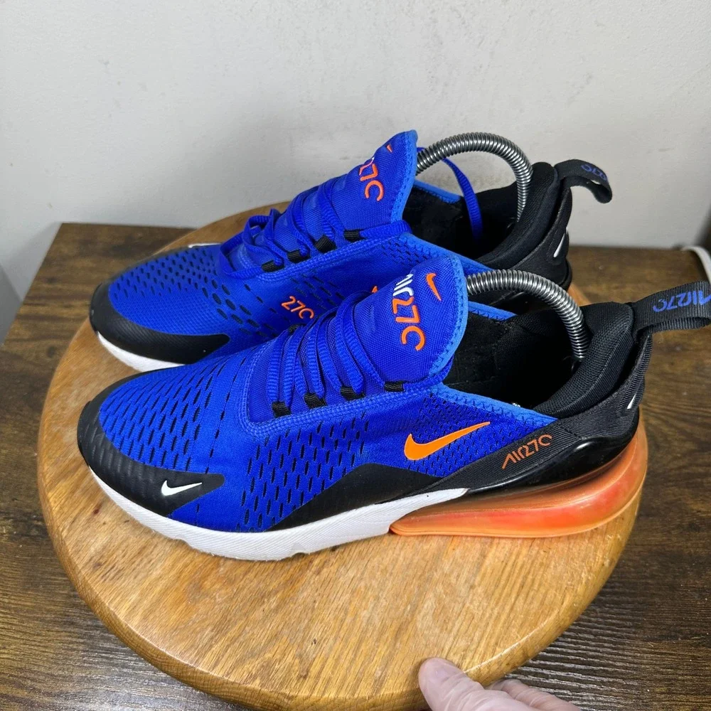 Nike Air Max 270 Racer Blue Total Orange Mens Sneakers AH8050-401 Size 9.5
